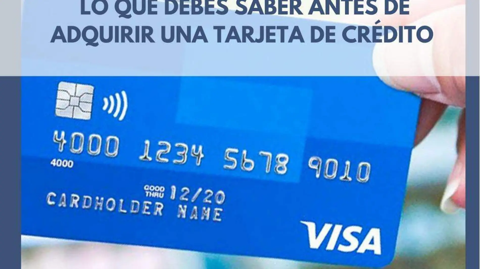 Antes de adquiri una Tarjeta de credito